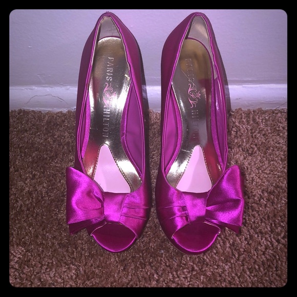 Paris Hilton Shoes - Paris Hilton Pink Bow Shoes